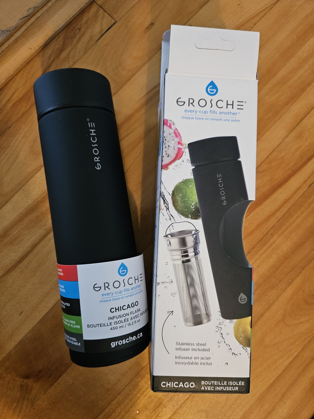 Chicago Black Insulated Infusion Flask - 450ml